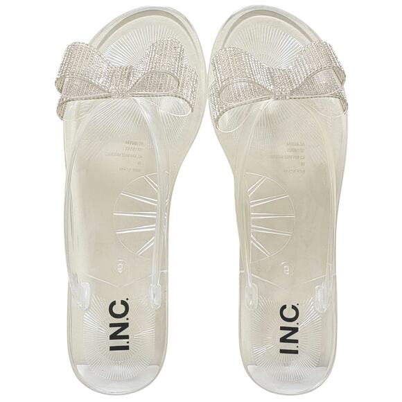 INC INTL Concepts Women Madena Flip Flop Thong Sandals Size US 9M Clear Bling - Picture 4 of 6
